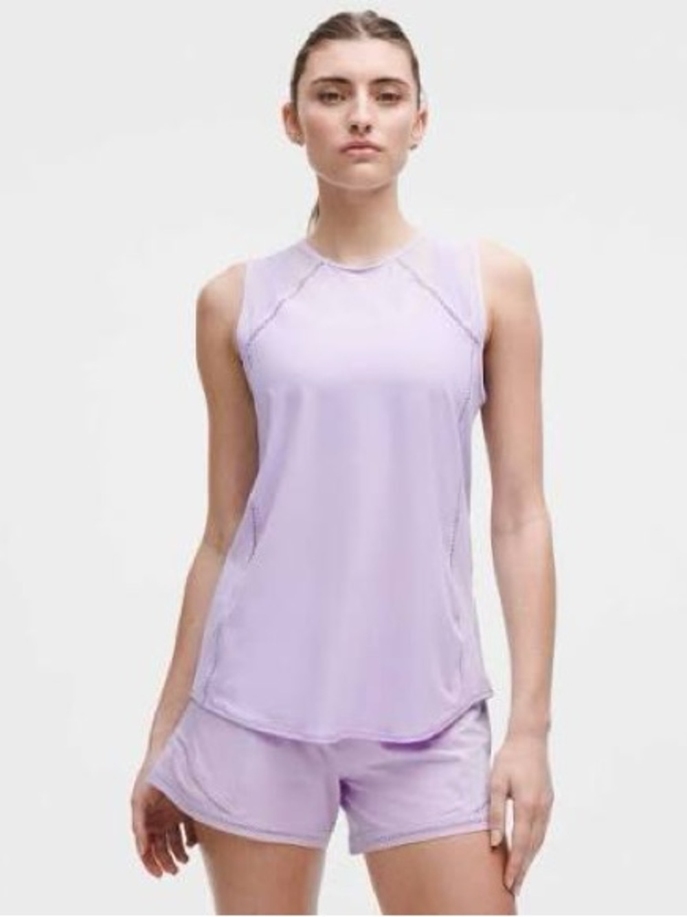 Lululemon Lace Trim Sculpt Tank Top in Lavender Frost